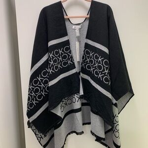 Calvin Klein Monochrome Knit Poncho